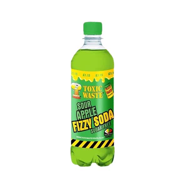 TOXIC WASTE - SOUR APPLE fizzy soda 500ml