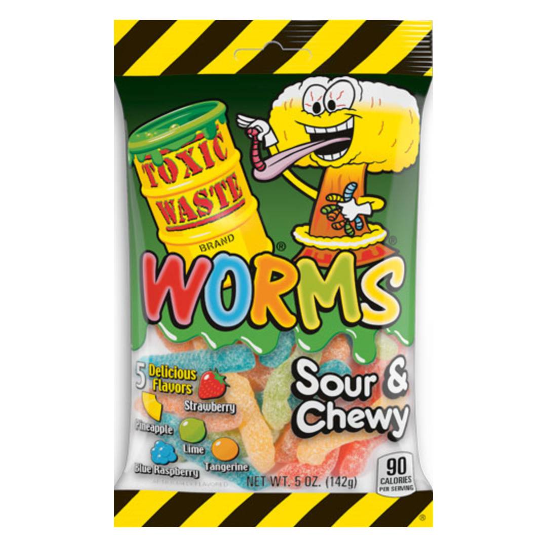 TOXIC WASTE - sour&chewy WORMS 143g