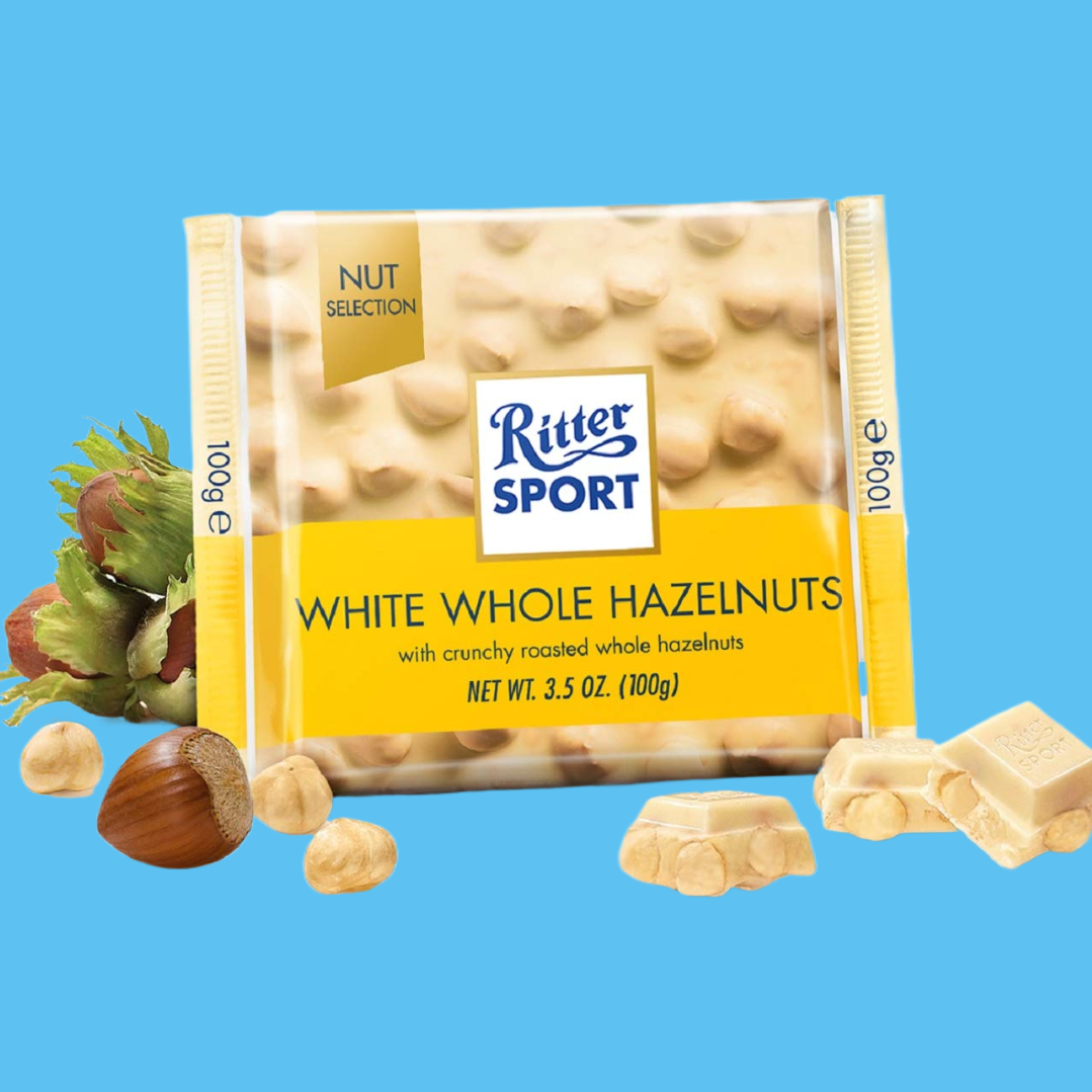 Ritter SPORT - white whole hazelnuts 100g
