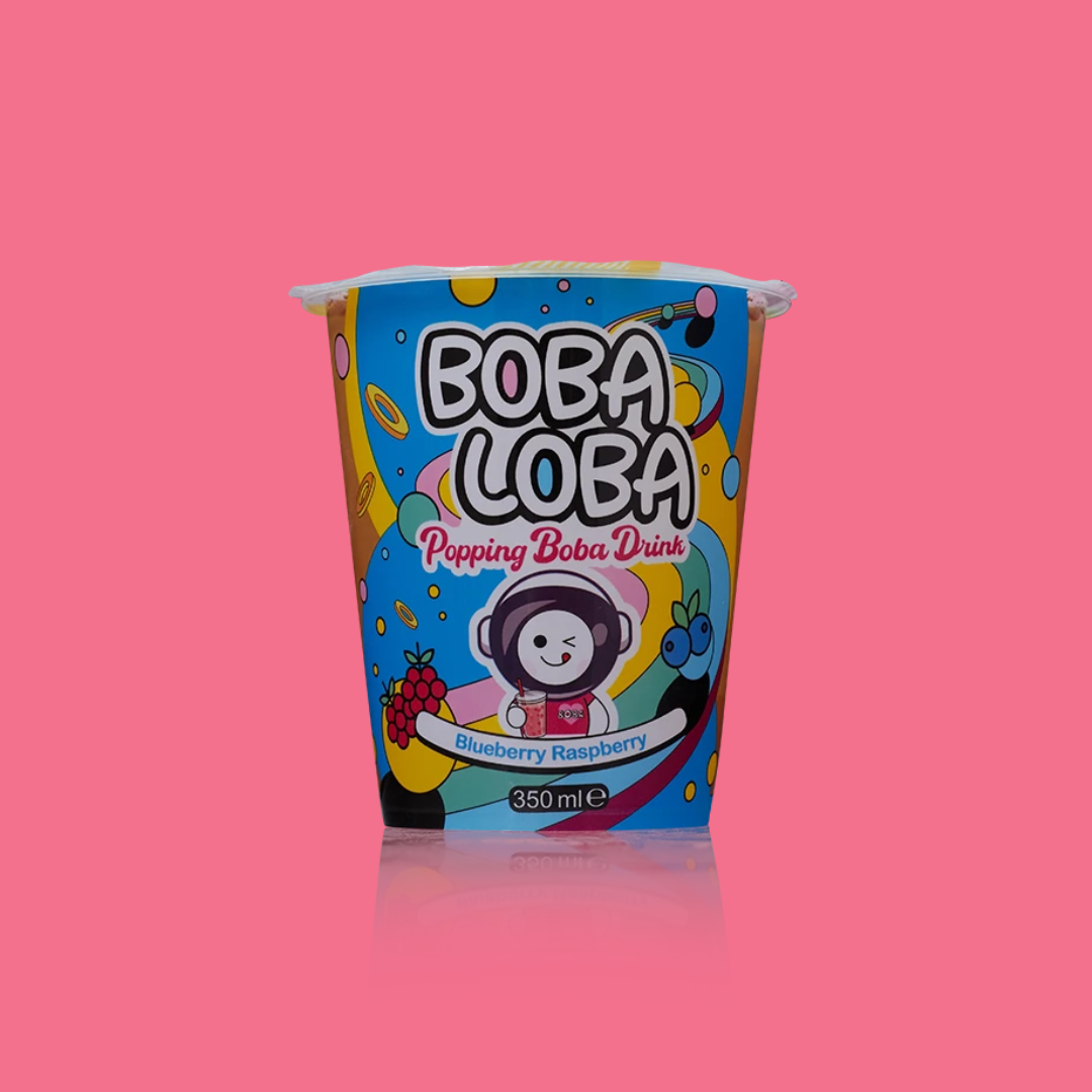 BobaLoba - blue raspberry boba drink 350ml