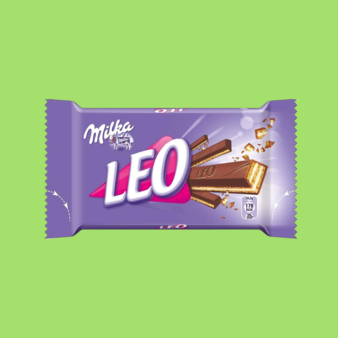 Milka - leo alpine milk choco bar 34g