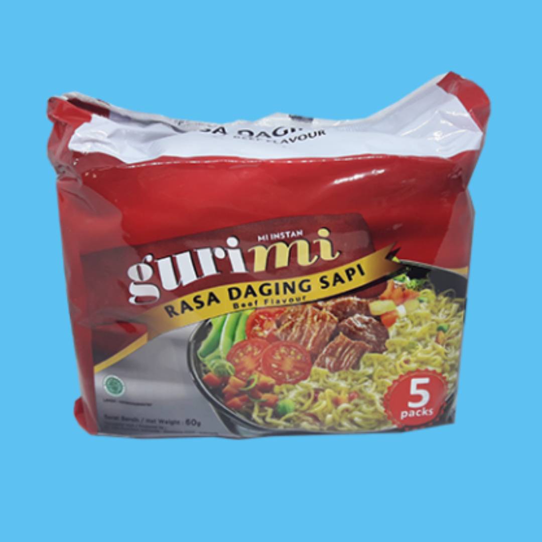 GURI MI - Beef instant noodle 60gx5st