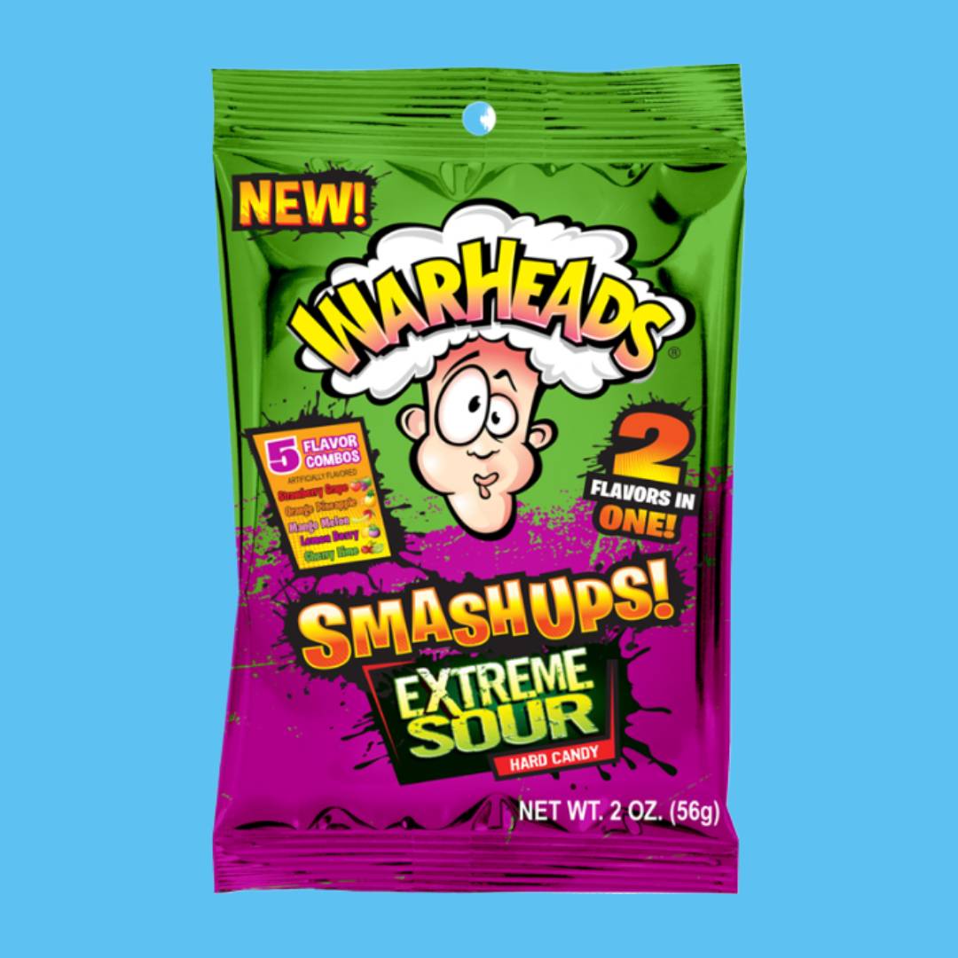 WARHEADS - smashups 2flavors in 1 sour candy 56g