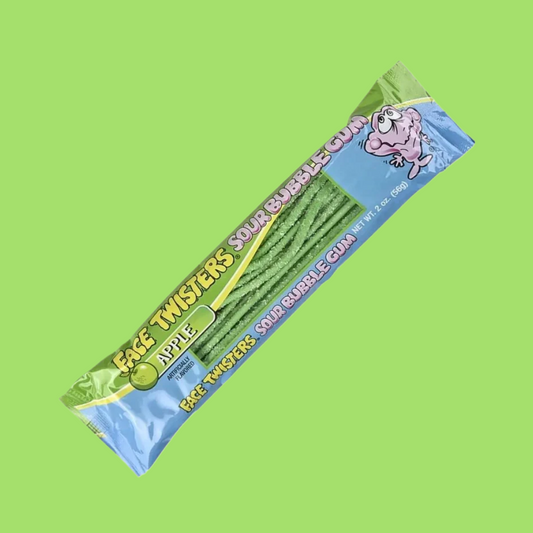 Face Twisters - sour apple bubblegum 56g
