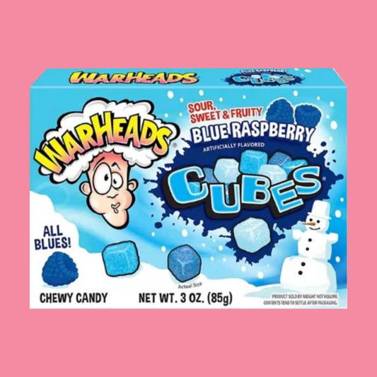 WARHEADS - blue raspberry chewy cubes 85g